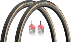 Vittoria 2 Pneus Souples Corsa G2.0 28" + 2 Chambres Ă Air Competition Latex