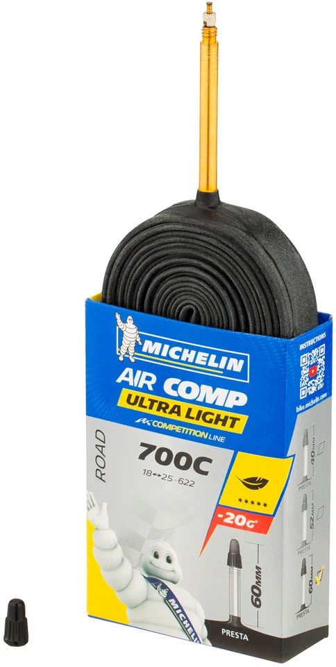 Michelin Chambre à Air A1 Aircomp Ultra-Light Road Pour 28" – Image 3